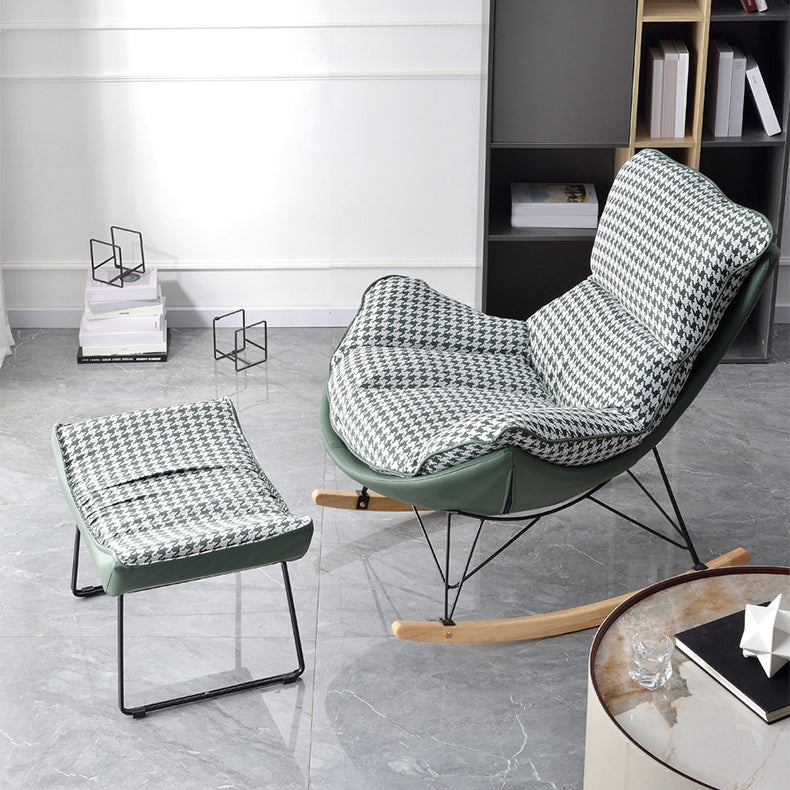 Plante à bascule de style contemporain chaise à bascule intérieure avec ottoman