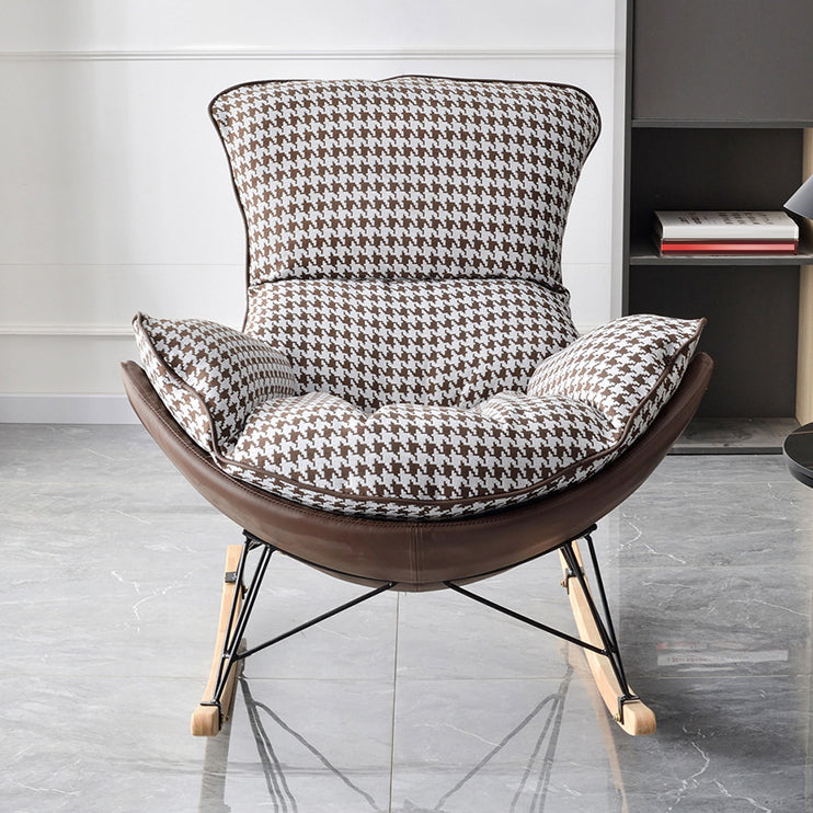 Plante à bascule de style contemporain chaise à bascule intérieure avec ottoman