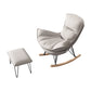 Indoor Leisure Lazy Sofa Chair Modern Style Upholstered Rocking Chair Rocking Chair with Ottomans Gray Clearhalo 'Chairs & Seating' 'furn' 'furn_rocking_chairs' 'Furniture' 'Living Room Furniture' 'Rocking Chairs' 'rocking_chairs' 7055774