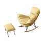 Indoor Leisure Lazy Sofa Chair Modern Style Upholstered Rocking Chair Rocking Chair with Ottomans Yellow Clearhalo 'Chairs & Seating' 'furn' 'furn_rocking_chairs' 'Furniture' 'Living Room Furniture' 'Rocking Chairs' 'rocking_chairs' 7055775