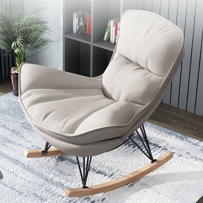 Indoor Leisure Lazy Sofa Chair Modern Style Upholstered Rocking Chair Clearhalo 'Chairs & Seating' 'furn' 'furn_rocking_chairs' 'Furniture' 'Living Room Furniture' 'Rocking Chairs' 'rocking_chairs' 7055776