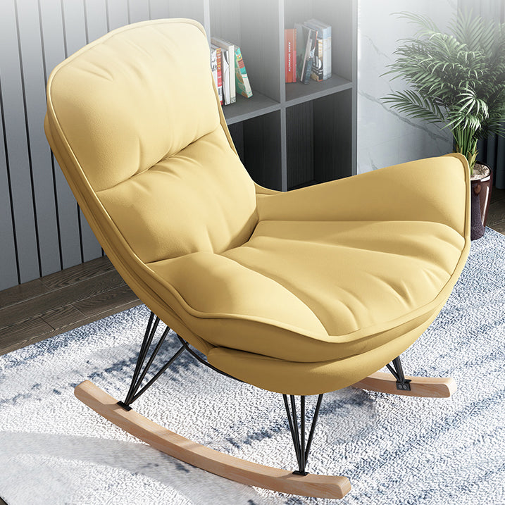 Indoor Leisure Lazy Sofa Chair Modern Style Upholstered Rocking Chair Clearhalo 'Chairs & Seating' 'furn' 'furn_rocking_chairs' 'Furniture' 'Living Room Furniture' 'Rocking Chairs' 'rocking_chairs' 7055778
