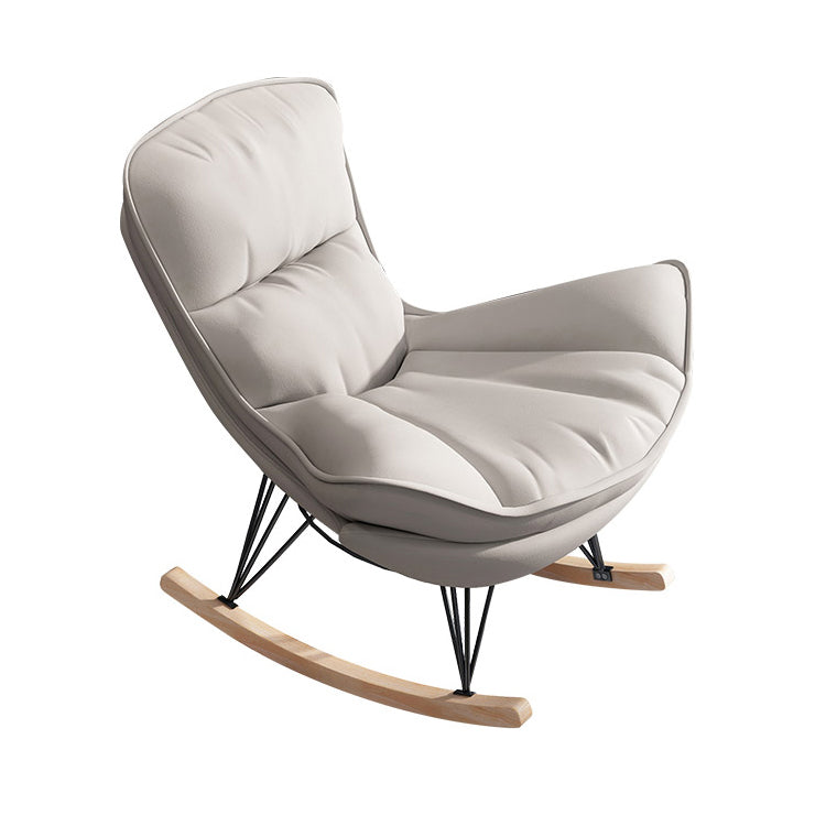 Indoor Leisure Lazy Sofa Chair Modern Style Upholstered Rocking Chair Clearhalo 'Chairs & Seating' 'furn' 'furn_rocking_chairs' 'Furniture' 'Living Room Furniture' 'Rocking Chairs' 'rocking_chairs' 7055782