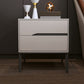 Wooden Accent Table Nightstand Modern Bedside Cabinet with Drawers Off-White 1 Piece Clearhalo 'Bedroom Furniture' 'furn' 'furn_night_stand' 'Furniture' 'night_stand' 'Nightstands' 7056496