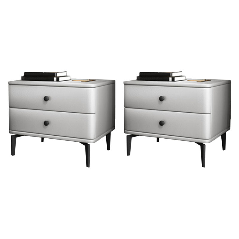 モダニズム2引き出しナイトテーブルウッドストレージベッドナイトスタンドホームのためのナイトスタンド