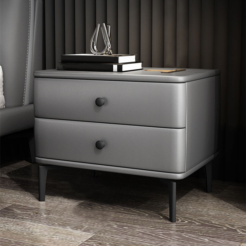 モダニズム2引き出しナイトテーブルウッドストレージベッドナイトスタンドホームのためのナイトスタンド