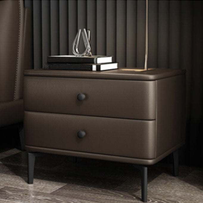 モダニズム2引き出しナイトテーブルウッドストレージベッドナイトスタンドホームのためのナイトスタンド