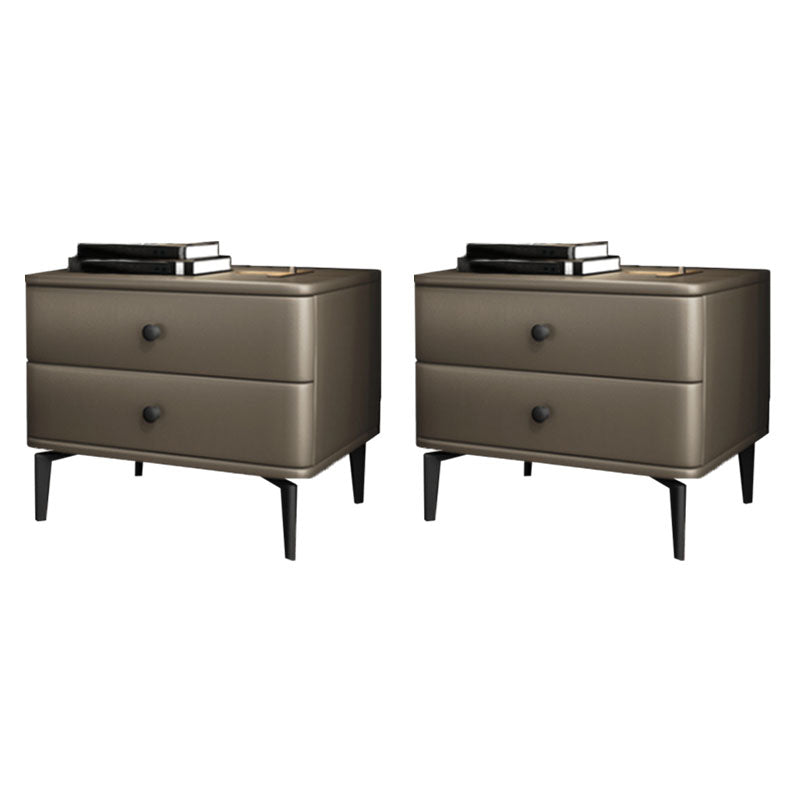 モダニズム2引き出しナイトテーブルウッドストレージベッドナイトスタンドホームのためのナイトスタンド