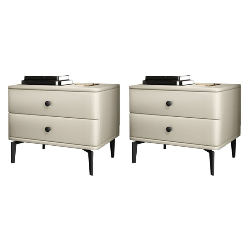 モダニズム2引き出しナイトテーブルウッドストレージベッドナイトスタンドホームのためのナイトスタンド