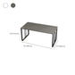 Contemporary Rectangle Writing Desk Antique Finish Office Desk with Metal Legs
