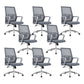 Fixed Arms Office Chair No Distressing Ergonomic Chair with Wheels 8 Piece Set Without Headrest Clearhalo 'furn' 'furn_office_chair' 'Furniture' 'Office Chairs' 'Office Furniture' 'office_chair' 7056684