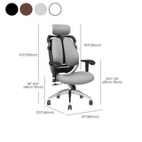 Modern verwijderbare wapenstoel Leer geen pijnlijke ergonomische bureaustoelstoel