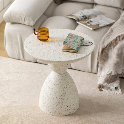 Metal Pedestal Coffee Table Contemporary White Coffee Cocktail Table 19.7"L x 19.7"W x 19.7"H Clearhalo 'Coffee & Accent Tables' 'Coffee Tables' 'coffee_tables' 'furn' 'furn_coffee_tables' 'Furniture' 'Living Room Furniture' 7056835