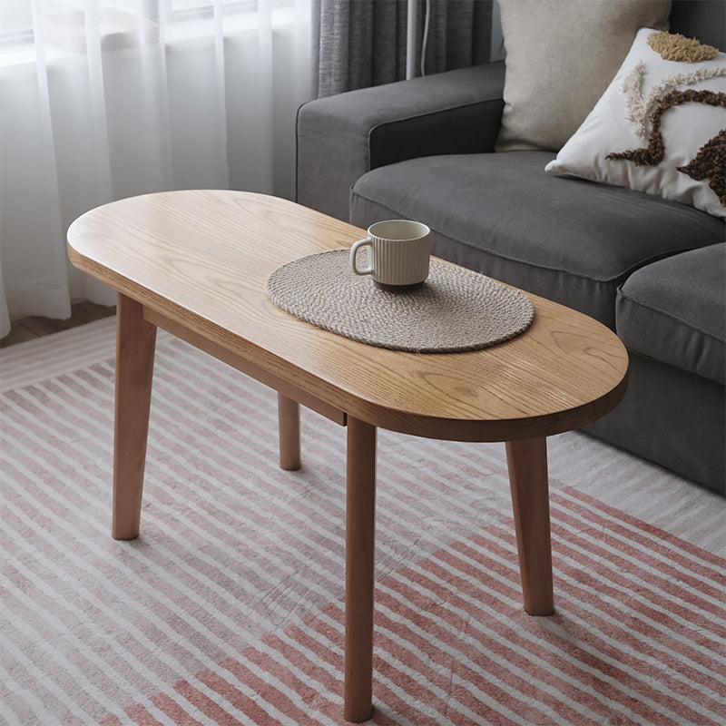 4 Legs Coffee Table Modern Brown Solid Wood Coffee Cocktail Table Clearhalo 'Coffee & Accent Tables' 'Coffee Tables' 'coffee_tables' 'furn' 'furn_coffee_tables' 'Furniture' 'Living Room Furniture' 7056840