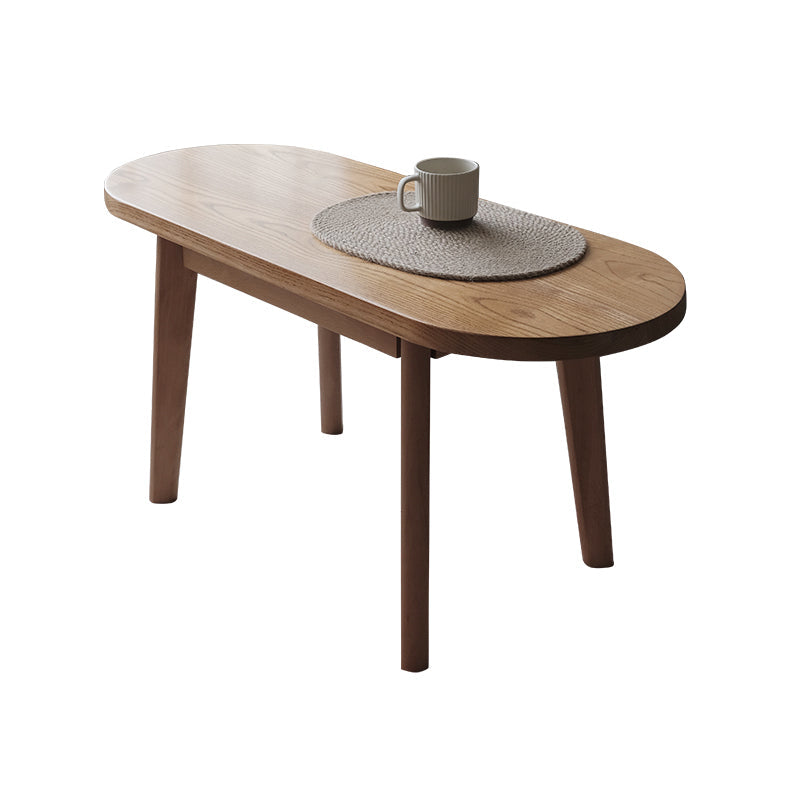 4 Legs Coffee Table Modern Brown Solid Wood Coffee Cocktail Table Clearhalo 'Coffee & Accent Tables' 'Coffee Tables' 'coffee_tables' 'furn' 'furn_coffee_tables' 'Furniture' 'Living Room Furniture' 7056841