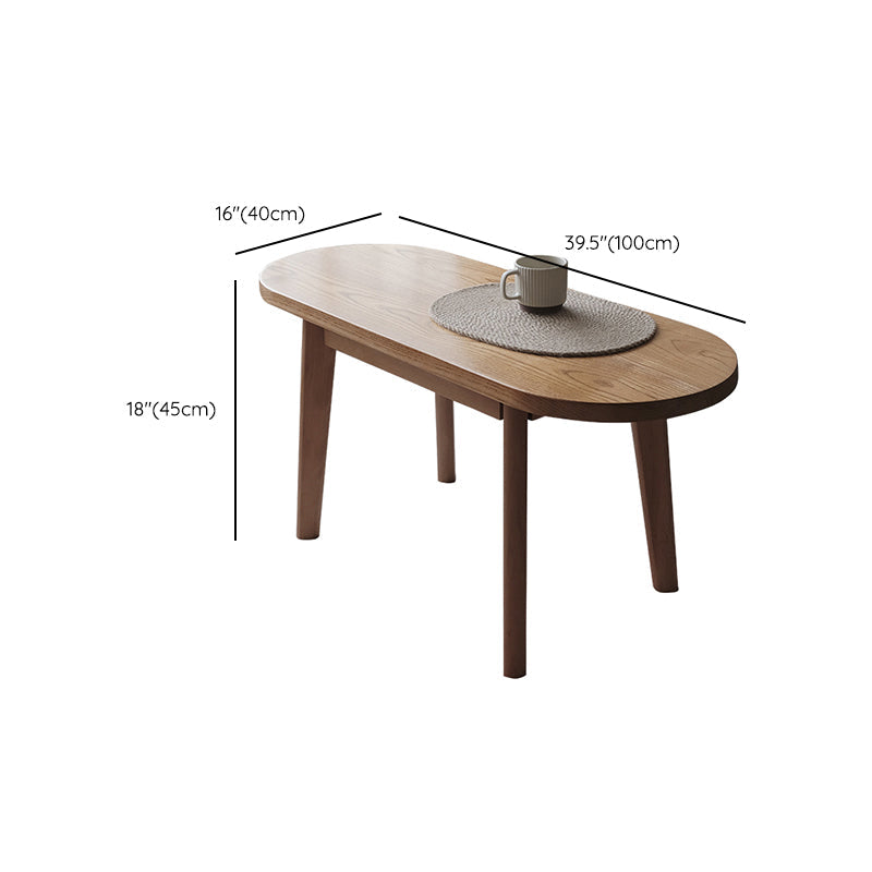 4 Legs Coffee Table Modern Brown Solid Wood Coffee Cocktail Table Clearhalo 'Coffee & Accent Tables' 'Coffee Tables' 'coffee_tables' 'furn' 'furn_coffee_tables' 'Furniture' 'Living Room Furniture' 7056847