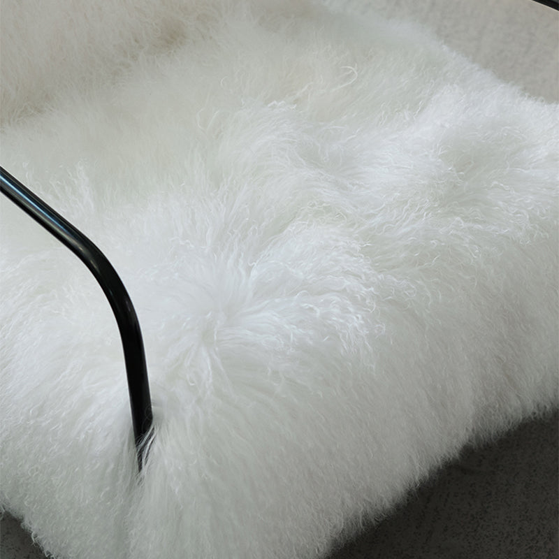 Contemporary 29.52 " Height White Wool Arm Chair for Bedroom Clearhalo 'Accent Chairs' 'accent_chairs' 'Chairs & Seating' 'furn' 'furn_accent_chairs' 'Furniture' 'Living Room Furniture' 7056866