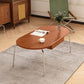 4 Legs Coffee Table Contemporary Oval Solid Wood Coffee Cocktail Table Clearhalo 'Coffee & Accent Tables' 'Coffee Tables' 'coffee_tables' 'furn' 'furn_coffee_tables' 'Furniture' 'Living Room Furniture' 7056869