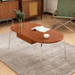4 Legs Coffee Table Contemporary Oval Solid Wood Coffee Cocktail Table Clearhalo 'Coffee & Accent Tables' 'Coffee Tables' 'coffee_tables' 'furn' 'furn_coffee_tables' 'Furniture' 'Living Room Furniture' 7056870