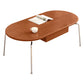 4 Legs Coffee Table Contemporary Oval Solid Wood Coffee Cocktail Table Clearhalo 'Coffee & Accent Tables' 'Coffee Tables' 'coffee_tables' 'furn' 'furn_coffee_tables' 'Furniture' 'Living Room Furniture' 7056872