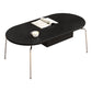 4 Legs Coffee Table Contemporary Oval Solid Wood Coffee Cocktail Table Clearhalo 'Coffee & Accent Tables' 'Coffee Tables' 'coffee_tables' 'furn' 'furn_coffee_tables' 'Furniture' 'Living Room Furniture' 7056877