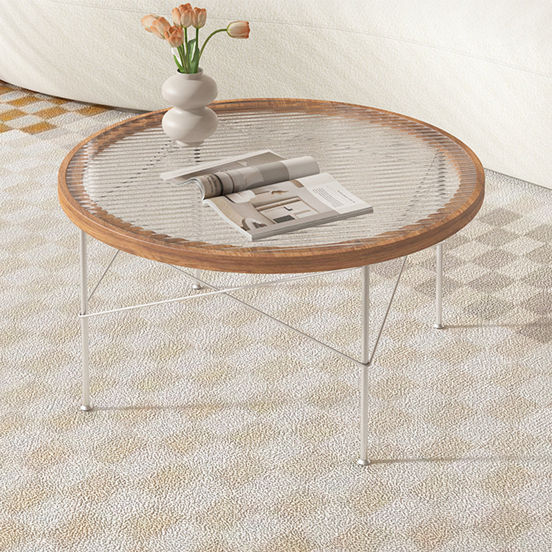 15"H Tropical Coffee Table Glass 4 Legs Coffee Cocktail Table 31.5"L x 31.5"W x 16"H Clearhalo 'Coffee & Accent Tables' 'Coffee Tables' 'coffee_tables' 'furn' 'furn_coffee_tables' 'Furniture' 'Living Room Furniture' 7056902