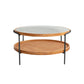 32" Wide Tropical Coffee Table Glass Storage Coffee Cocktail Table Clearhalo 'Coffee & Accent Tables' 'Coffee Tables' 'coffee_tables' 'furn' 'furn_coffee_tables' 'Furniture' 'Living Room Furniture' 7056913