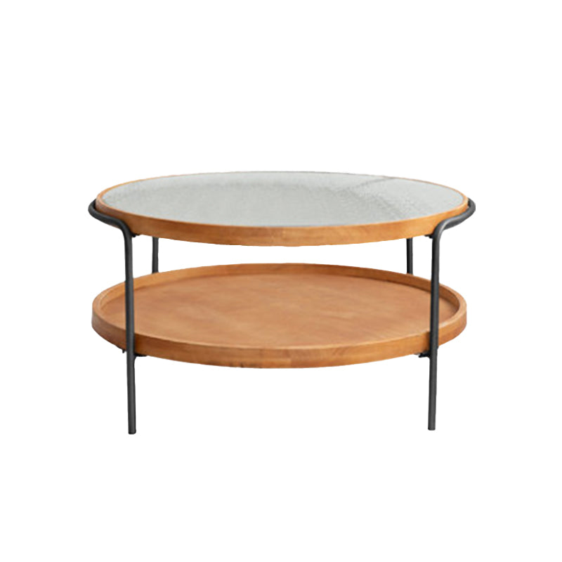 32" Wide Tropical Coffee Table Glass Storage Coffee Cocktail Table Clearhalo 'Coffee & Accent Tables' 'Coffee Tables' 'coffee_tables' 'furn' 'furn_coffee_tables' 'Furniture' 'Living Room Furniture' 7056913
