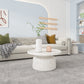 Pedestal Coffee Table Contemporary Tray Top Coffee Cocktail Table Clearhalo 'Coffee & Accent Tables' 'Coffee Tables' 'coffee_tables' 'furn' 'furn_coffee_tables' 'Furniture' 'Living Room Furniture' 7056930