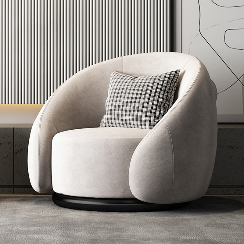 Contemporary 33.07" Wide Pillow Back Chair Velvet Sloped Arm Chair in Gray Clearhalo 'Accent Chairs' 'accent_chairs' 'Chairs & Seating' 'furn' 'furn_accent_chairs' 'Furniture' 'Living Room Furniture' 7056967