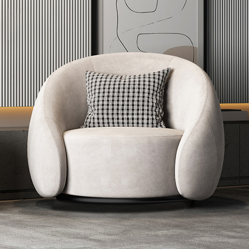 Contemporary 33.07" Wide Pillow Back Chair Velvet Sloped Arm Chair in Gray Clearhalo 'Accent Chairs' 'accent_chairs' 'Chairs & Seating' 'furn' 'furn_accent_chairs' 'Furniture' 'Living Room Furniture' 7056969