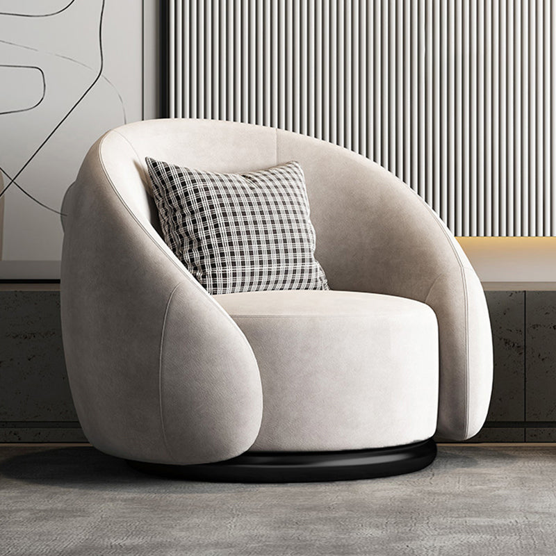 Contemporary 33.07" Wide Pillow Back Chair Velvet Sloped Arm Chair in Gray Clearhalo 'Accent Chairs' 'accent_chairs' 'Chairs & Seating' 'furn' 'furn_accent_chairs' 'Furniture' 'Living Room Furniture' 7056971