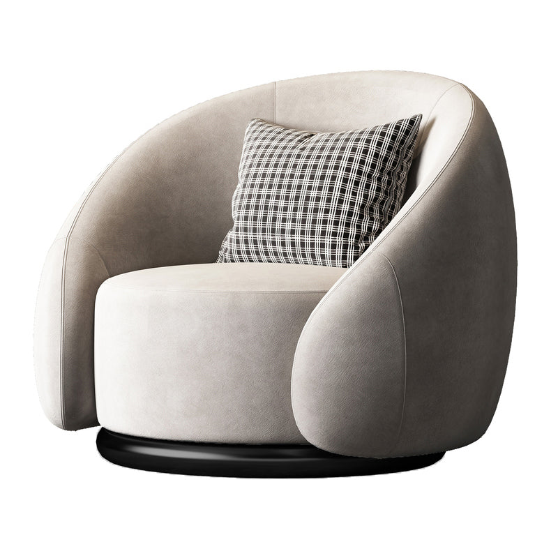 Contemporary 33.07" Wide Pillow Back Chair Velvet Sloped Arm Chair in Gray Clearhalo 'Accent Chairs' 'accent_chairs' 'Chairs & Seating' 'furn' 'furn_accent_chairs' 'Furniture' 'Living Room Furniture' 7056972