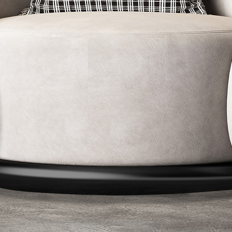 Contemporary 33.07" Wide Pillow Back Chair Velvet Sloped Arm Chair in Gray Clearhalo 'Accent Chairs' 'accent_chairs' 'Chairs & Seating' 'furn' 'furn_accent_chairs' 'Furniture' 'Living Room Furniture' 7056975