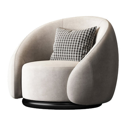 Contemporary 33.07" Wide Pillow Back Chair Velvet Sloped Arm Chair in Gray 1 Piece Non-Swivel Clearhalo 'Accent Chairs' 'accent_chairs' 'Chairs & Seating' 'furn' 'furn_accent_chairs' 'Furniture' 'Living Room Furniture' 7056978