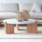 Round Terrazzo 1 Single Coffee Table Modern Style Wooden 3 Legs Cocktail Table Clearhalo 'Coffee & Accent Tables' 'Coffee Tables' 'coffee_tables' 'furn' 'furn_coffee_tables' 'Furniture' 'Living Room Furniture' 7057020