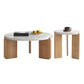 Round Terrazzo 1 Single Coffee Table Modern Style Wooden 3 Legs Cocktail Table Clearhalo 'Coffee & Accent Tables' 'Coffee Tables' 'coffee_tables' 'furn' 'furn_coffee_tables' 'Furniture' 'Living Room Furniture' 7057022