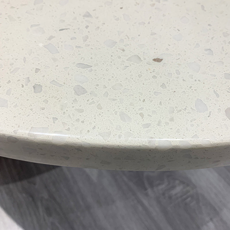 Round Terrazzo 1 Single Coffee Table Modern Style Wooden 3 Legs Cocktail Table Clearhalo 'Coffee & Accent Tables' 'Coffee Tables' 'coffee_tables' 'furn' 'furn_coffee_tables' 'Furniture' 'Living Room Furniture' 7057025