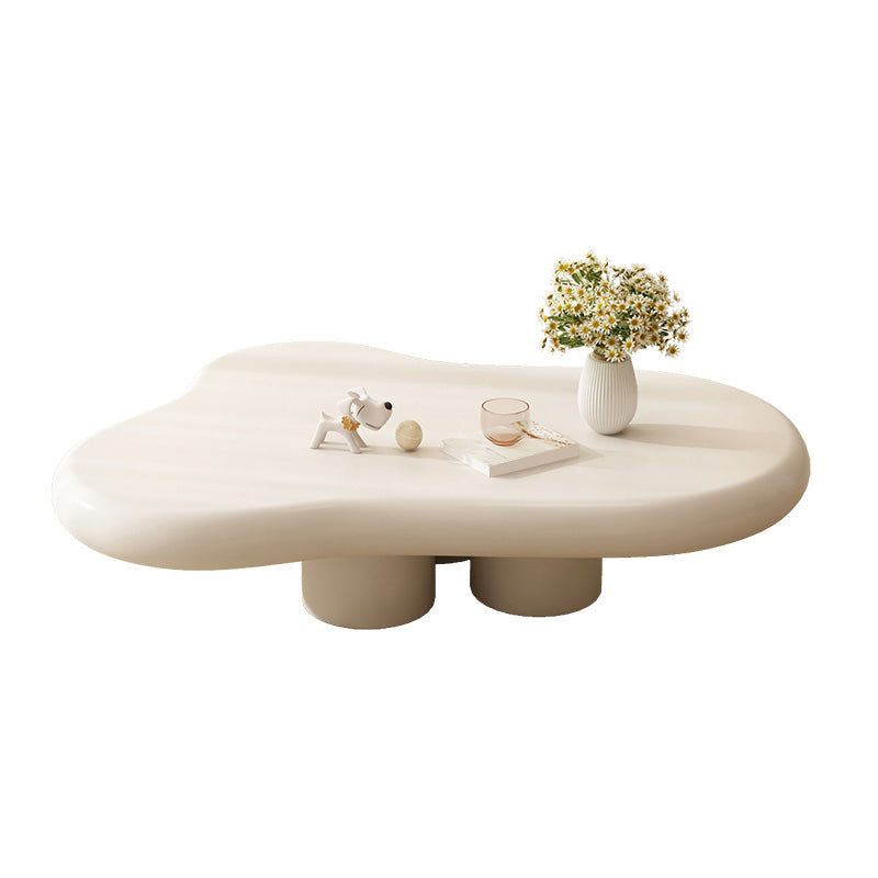 White 4 Legs Coffee Table Contemporary Geometric Wood Cocktail Table Clearhalo 'Coffee & Accent Tables' 'Coffee Tables' 'coffee_tables' 'furn' 'furn_coffee_tables' 'Furniture' 'Living Room Furniture' 7057062