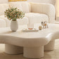 White 4 Legs Coffee Table Contemporary Geometric Wood Cocktail Table Clearhalo 'Coffee & Accent Tables' 'Coffee Tables' 'coffee_tables' 'furn' 'furn_coffee_tables' 'Furniture' 'Living Room Furniture' 7057064