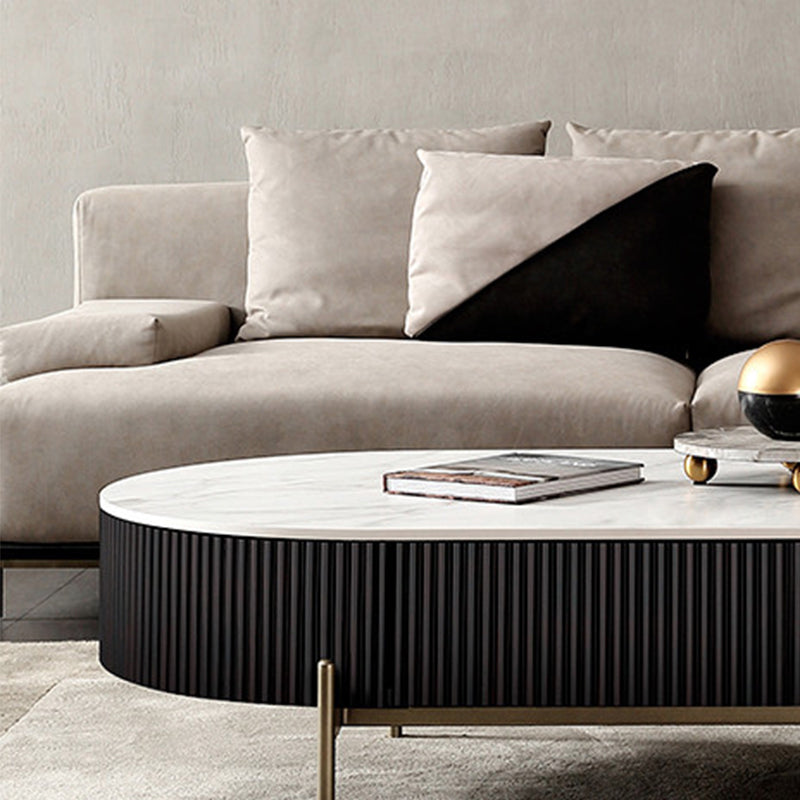 Frame/Drum Coffee Table Slate Cocktail Table with Storage Drawers Clearhalo 'Coffee & Accent Tables' 'Coffee Tables' 'coffee_tables' 'furn' 'furn_coffee_tables' 'Furniture' 'Living Room Furniture' 7057081