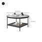 Salontafel met 4 poten, koffiecocktailtafel met glazen blad en plank