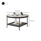 Salontafel met 4 poten, koffiecocktailtafel met glazen blad en plank