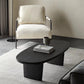 2 Legs Coffee Table Contemporary Solid Wood Coffee Cocktail Table