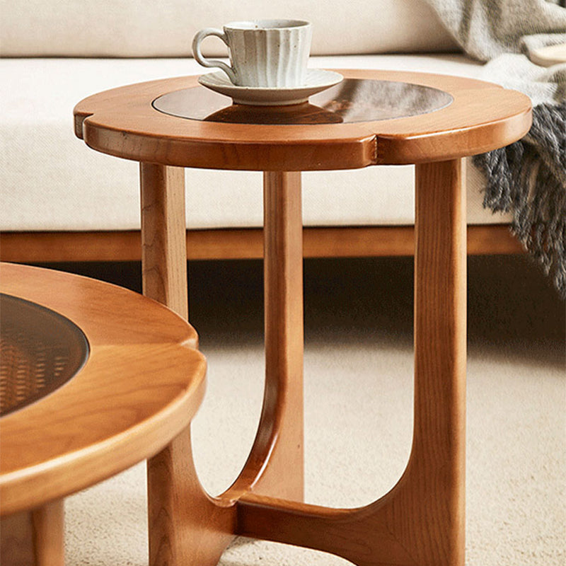 Cross Legs Cocktail Table Tropical Glass Coffee Table No Distressing Clearhalo 'Coffee & Accent Tables' 'Coffee Tables' 'coffee_tables' 'furn' 'furn_coffee_tables' 'Furniture' 'Living Room Furniture' 7057140
