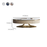 Tavolino ovale glam tavolo da cocktail in ardesia astratto