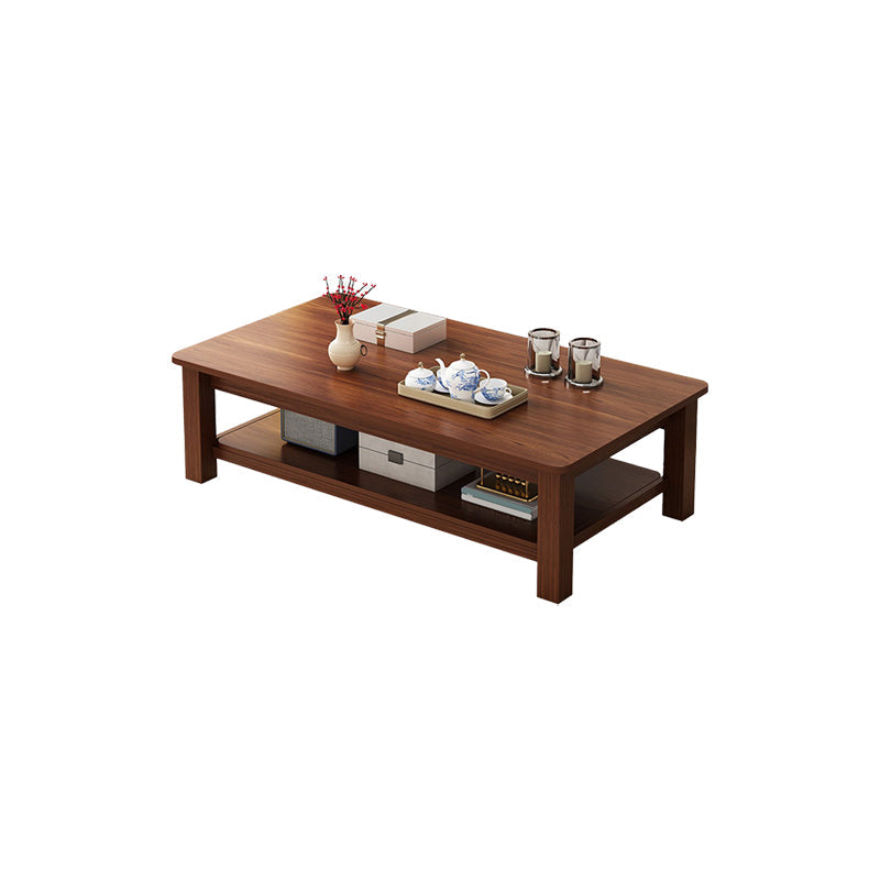 Legno rettangolare 1 tavolino singolo 4 gambe tavolo da cocktail con scaffale