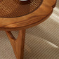 Table basse ou table d'appoint avec plateau en verre, pieds croisés noirs, table de cocktail
