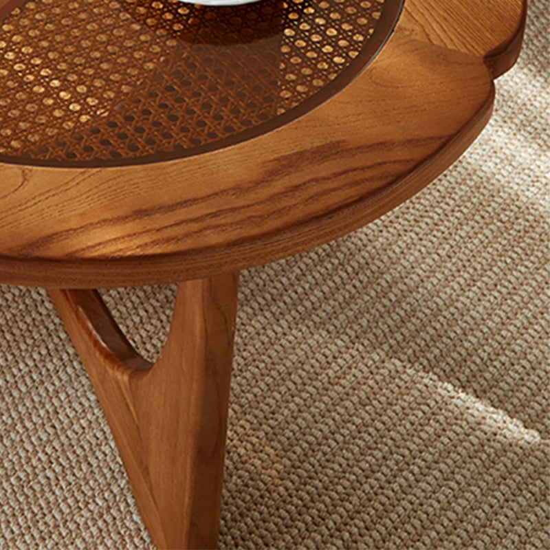Table basse ou table d'appoint avec plateau en verre, pieds croisés noirs, table de cocktail