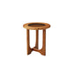 Table basse ou table d'appoint avec plateau en verre, pieds croisés noirs, table de cocktail
